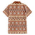 Pasifika Sataoa Pattern Simple Motif Hawaiian Shirt Brown Beige Tan LT9 - Polynesian Pride