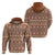 Pasifika Sataoa Pattern Simple Motif Hoodie Brown Beige Tan LT9 - Polynesian Pride