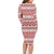 Pasifika Sataoa Pattern Simple Motif Family Matching Long Sleeve Bodycon Dress and Hawaiian Shirt Cherry LT9 - Polynesian Pride