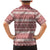 Pasifika Sataoa Pattern Simple Motif Family Matching Mermaid Dress and Hawaiian Shirt Cherry LT9 - Polynesian Pride