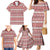 Pasifika Sataoa Pattern Simple Motif Family Matching Mermaid Dress and Hawaiian Shirt Cherry LT9 - Polynesian Pride