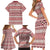 Pasifika Sataoa Pattern Simple Motif Family Matching Short Sleeve Bodycon Dress and Hawaiian Shirt Cherry LT9 - Polynesian Pride