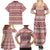 Pasifika Sataoa Pattern Simple Motif Family Matching Summer Maxi Dress and Hawaiian Shirt Cherry LT9 - Polynesian Pride