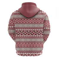 Pasifika Sataoa Pattern Simple Motif Hoodie Cherry LT9 - Polynesian Pride