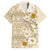 Pasifika Sataoa Pattern Plumeria Vintage Family Matching Puletasi and Hawaiian Shirt Beige Tan LT9 Dad's Shirt - Short Sleeve Beige Tan - Polynesian Pride