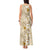 Pasifika Sataoa Pattern Plumeria Vintage Tank Maxi Dress Beige Tan LT9 - Polynesian Pride