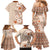 Pasifika Sataoa Pattern Plumeria Vintage Family Matching Mermaid Dress and Hawaiian Shirt Brown Beige Tan LT9 - Polynesian Pride