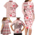 Pasifika Sataoa Pattern Plumeria Vintage Family Matching Long Sleeve Bodycon Dress and Hawaiian Shirt Cherry LT9 - Polynesian Pride