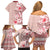 Pasifika Sataoa Pattern Plumeria Vintage Family Matching Off Shoulder Short Dress and Hawaiian Shirt Cherry LT9 - Polynesian Pride