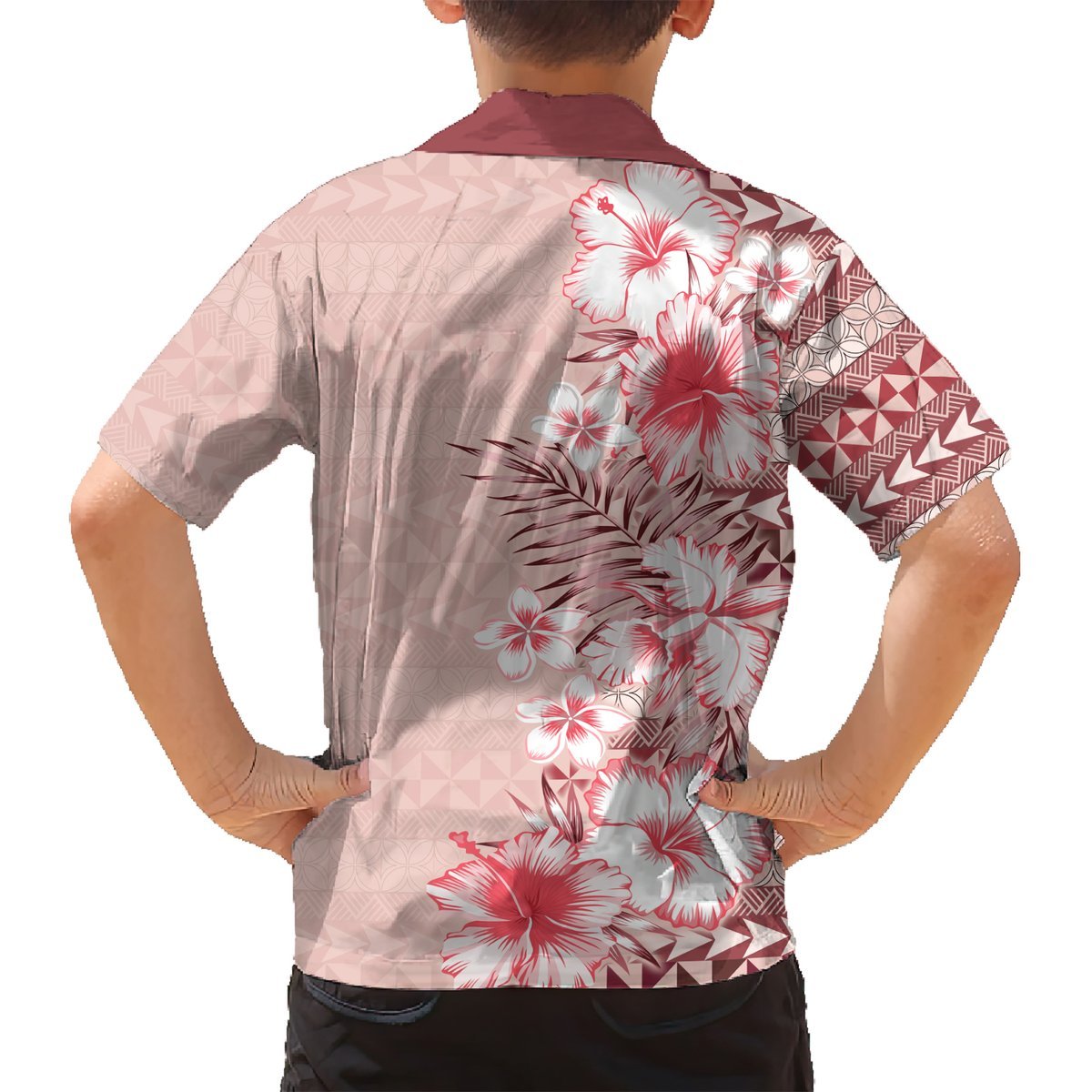 Pasifika Sataoa Pattern Plumeria Vintage Hawaiian Shirt Cherry LT9 - Polynesian Pride