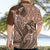 Vintage Hammerhead Shark Valentine Day Hawaiian Shirt Pasifika Sataoa Pattern - Brown Beige Tan LT9 - Polynesian Pride