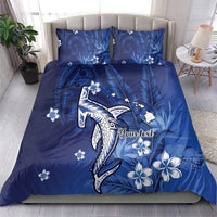 Personalized Hawaiian Maori Hammerhead Shark Bedding Set Polu Plumeria LT9 - Polynesian Pride