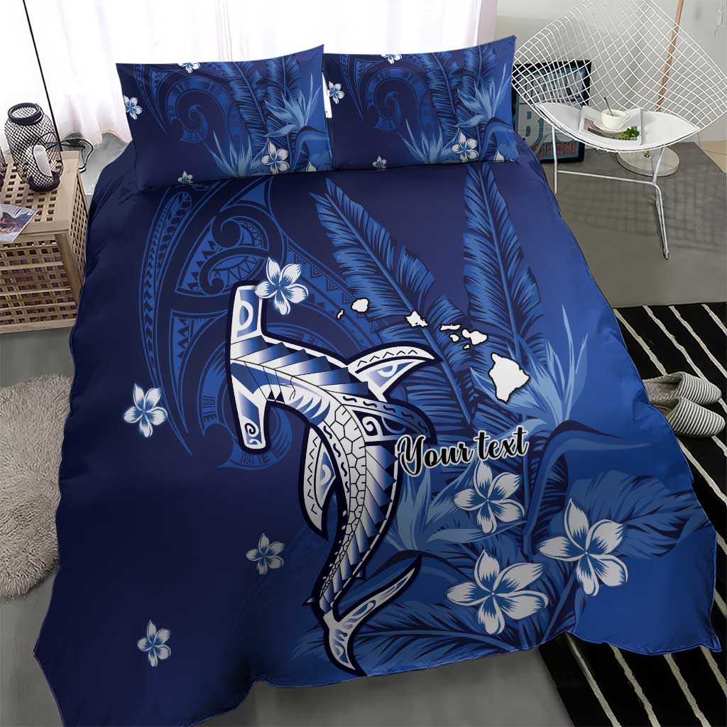 Personalized Hawaiian Maori Hammerhead Shark Bedding Set Polu Plumeria LT9 - Polynesian Pride
