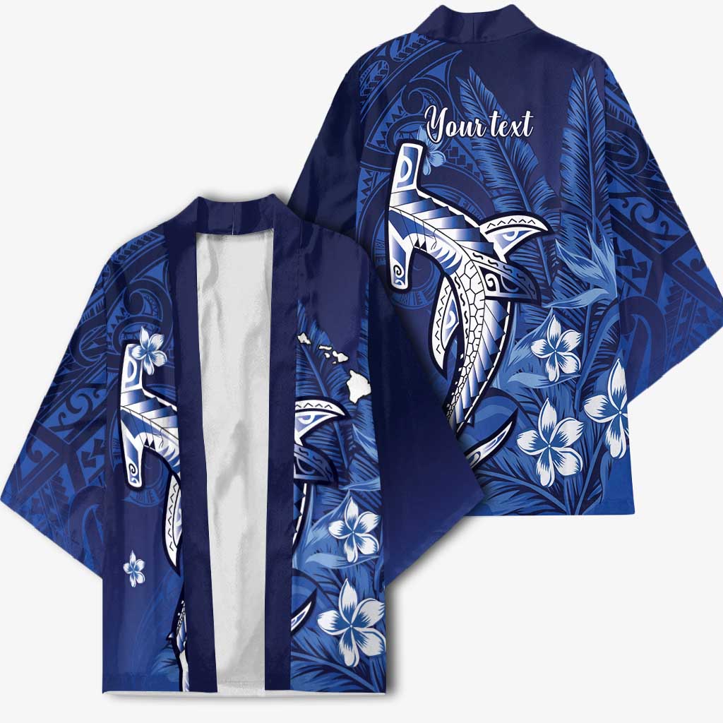 Personalized Hawaiian Maori Hammerhead Shark Kimono Polu Plumeria LT9 - Polynesian Pride
