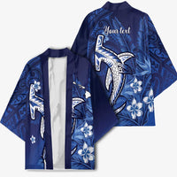 Personalized Hawaiian Maori Hammerhead Shark Kimono Polu Plumeria LT9 - Polynesian Pride