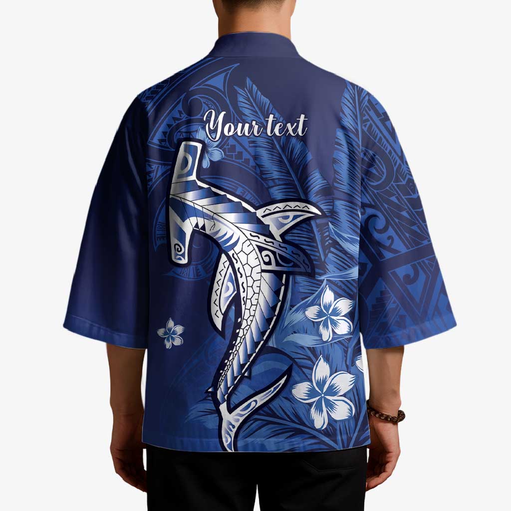Personalized Hawaiian Maori Hammerhead Shark Kimono Polu Plumeria LT9 - Polynesian Pride