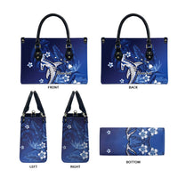 Personalized Hawaiian Maori Hammerhead Shark Leather Bag Polu Plumeria LT9 - Polynesian Pride