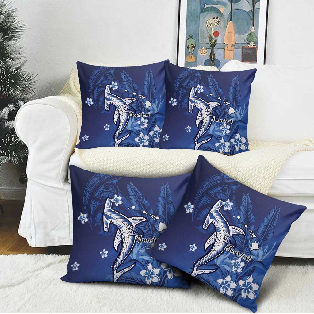 Personalized Hawaiian Maori Hammerhead Shark Pillow Cover Polu Plumeria LT9 - Polynesian Pride