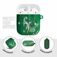 Personalized Hawaiian Maori Hammerhead Shark AirPods Case Omaomao Plumeria LT9 - Polynesian Pride