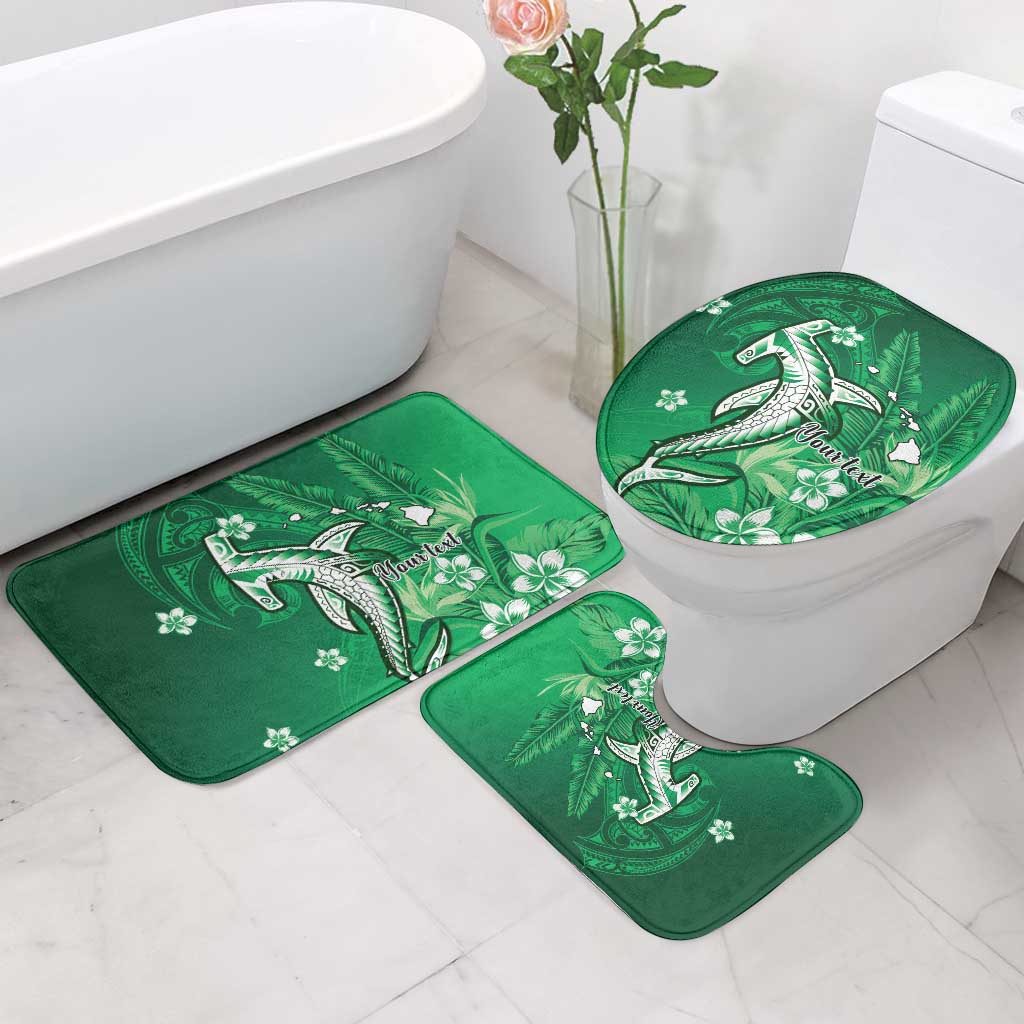Personalized Hawaiian Maori Hammerhead Shark Bathroom Set Omaomao Plumeria LT9 - Polynesian Pride