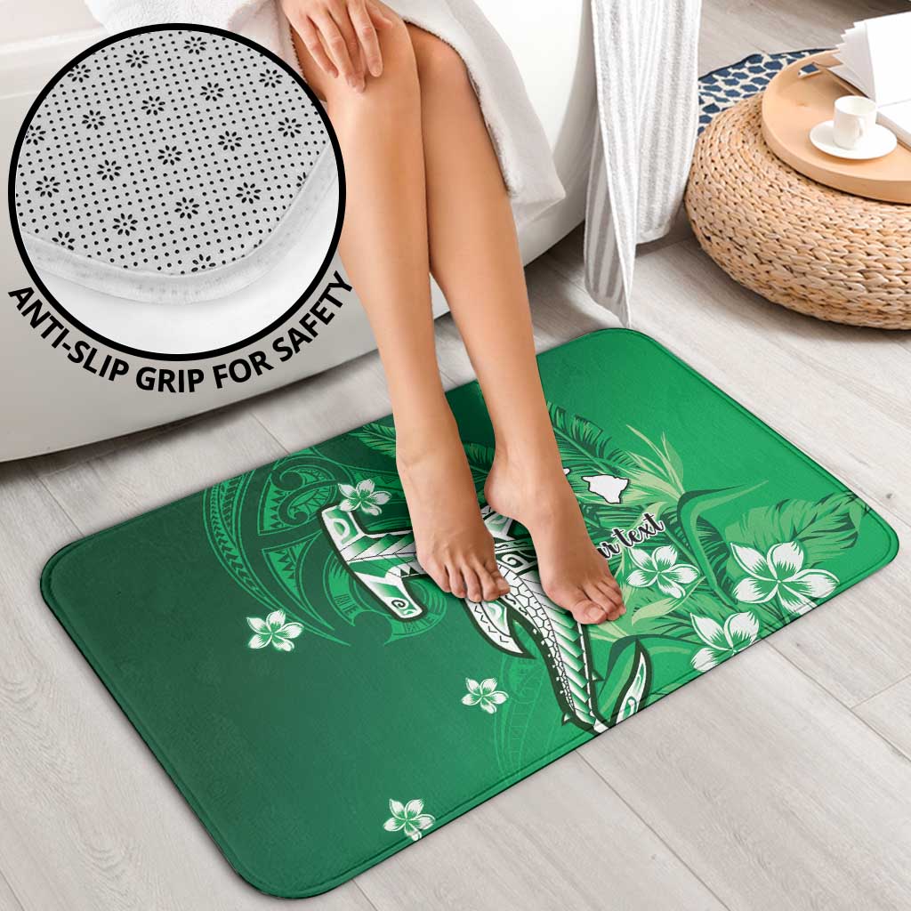 Personalized Hawaiian Maori Hammerhead Shark Bathroom Set Omaomao Plumeria LT9 - Polynesian Pride
