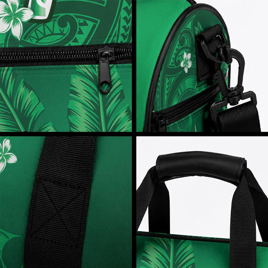 Personalized Hawaiian Maori Hammerhead Shark Duffle Bag Omaomao Plumeria LT9 - Polynesian Pride