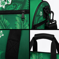 Personalized Hawaiian Maori Hammerhead Shark Duffle Bag Omaomao Plumeria LT9 - Polynesian Pride