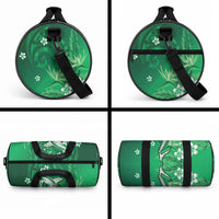 Personalized Hawaiian Maori Hammerhead Shark Duffle Bag Omaomao Plumeria LT9 - Polynesian Pride