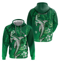 Personalized Hawaiian Maori Hammerhead Shark Hoodie Omaomao Plumeria LT9 - Polynesian Pride