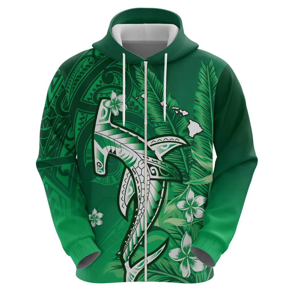 Personalized Hawaiian Maori Hammerhead Shark Hoodie Omaomao Plumeria LT9 - Polynesian Pride