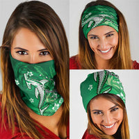 Personalized Hawaiian Maori Hammerhead Shark Neck Gaiter Omaomao Plumeria LT9 - Polynesian Pride