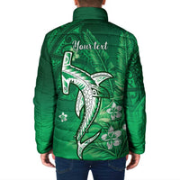 Personalized Hawaiian Maori Hammerhead Shark Padded Jacket Omaomao Plumeria LT9 - Polynesian Pride