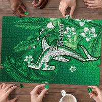 Personalized Hawaiian Maori Hammerhead Shark Puzzle Omaomao Plumeria LT9 - Polynesian Pride