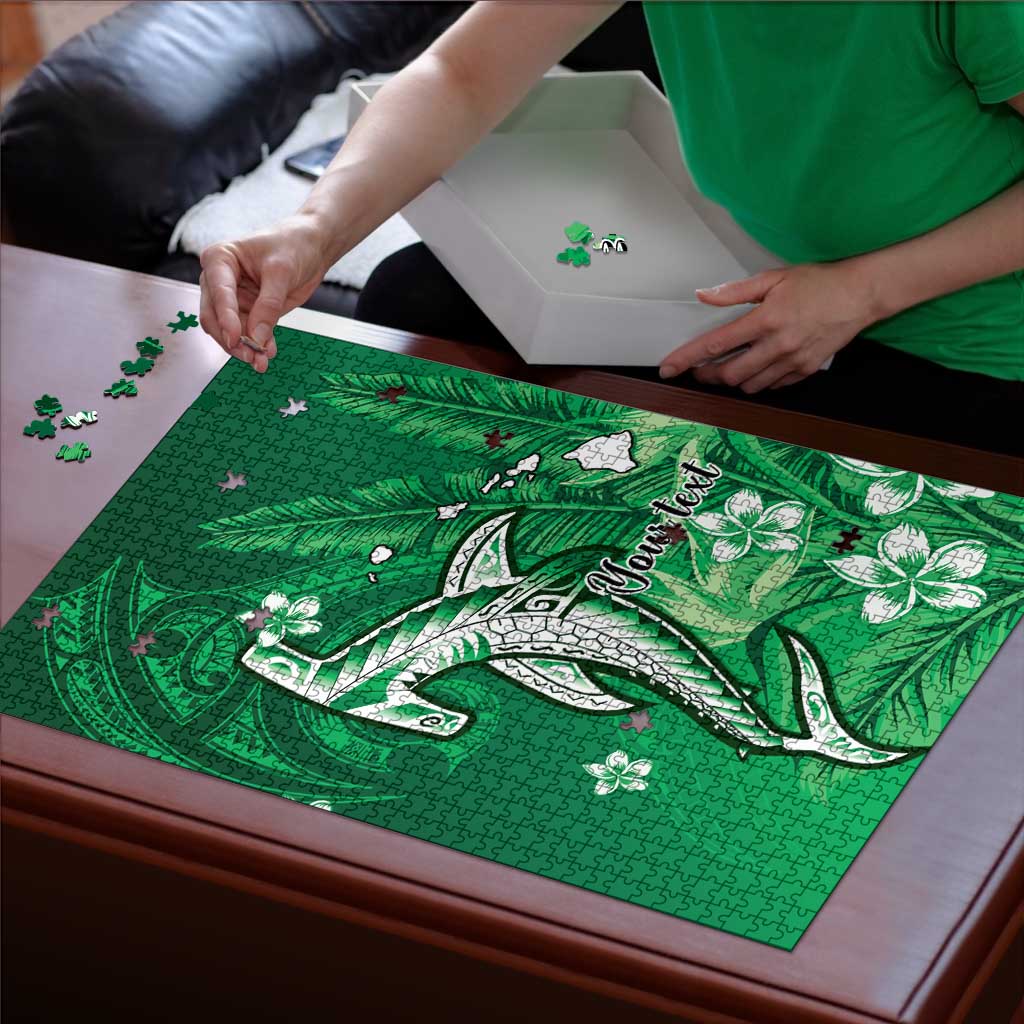 Personalized Hawaiian Maori Hammerhead Shark Puzzle Omaomao Plumeria LT9 - Polynesian Pride