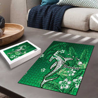 Personalized Hawaiian Maori Hammerhead Shark Puzzle Omaomao Plumeria LT9 - Polynesian Pride