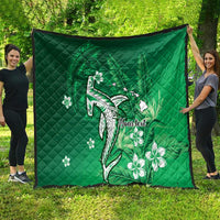 Personalized Hawaiian Maori Hammerhead Shark Quilt Omaomao Plumeria LT9 - Polynesian Pride