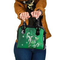 Personalized Hawaiian Maori Hammerhead Shark Shoulder Handbag Omaomao Plumeria LT9 One Size Green - Polynesian Pride