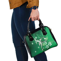 Personalized Hawaiian Maori Hammerhead Shark Shoulder Handbag Omaomao Plumeria LT9 - Polynesian Pride