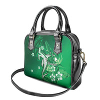 Personalized Hawaiian Maori Hammerhead Shark Shoulder Handbag Omaomao Plumeria LT9 - Polynesian Pride