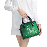 Personalized Hawaiian Maori Hammerhead Shark Shoulder Handbag Omaomao Plumeria LT9 - Polynesian Pride