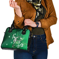Personalized Hawaiian Maori Hammerhead Shark Shoulder Handbag Omaomao Plumeria LT9 - Polynesian Pride