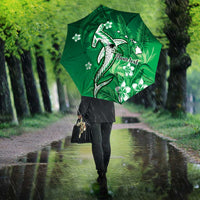 Personalized Hawaiian Maori Hammerhead Shark Umbrella Omaomao Plumeria LT9 - Polynesian Pride