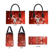 Personalized Hawaiian Maori Hammerhead Shark Leather Bag Ulaula Plumeria LT9 - Polynesian Pride