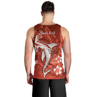 Personalized Hawaiian Maori Hammerhead Shark Men Tank Top Ulaula Plumeria LT9 - Polynesian Pride