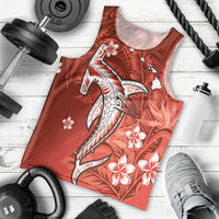 Personalized Hawaiian Maori Hammerhead Shark Men Tank Top Ulaula Plumeria LT9 - Polynesian Pride