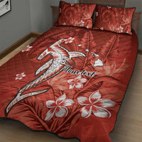 Personalized Hawaiian Maori Hammerhead Shark Quilt Bed Set Ulaula Plumeria LT9 - Polynesian Pride