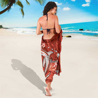 Personalized Hawaiian Maori Hammerhead Shark Sarong Ulaula Plumeria LT9 - Polynesian Pride