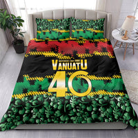 Vanuatu 46th Year Anniversary Bedding Set 30 July 1980 Hibiscus Seamless Pattern LT9 - Polynesian Pride