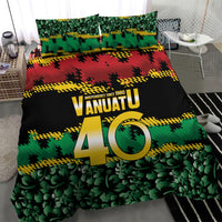 Vanuatu 46th Year Anniversary Bedding Set 30 July 1980 Hibiscus Seamless Pattern LT9 - Polynesian Pride