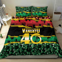 Vanuatu 46th Year Anniversary Bedding Set 30 July 1980 Hibiscus Seamless Pattern LT9 - Polynesian Pride